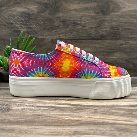 NEW Superga 2790 Colorful Tie Dye Platform Sneaker - Picture 5 of 9